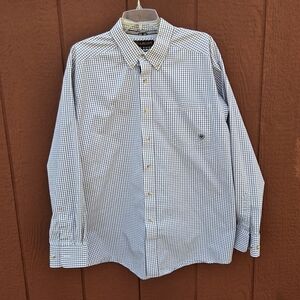 Ariat Pro Series Button Down Shirt Mens XL Long Sleeve Checkered Western Cowboy